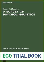 A Survey of Psycholinguistics (Janua Linguarum. Series Minor)