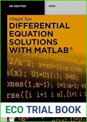 Differential Equation Solutions with MATLAB(R) (De Gruyter STEM)