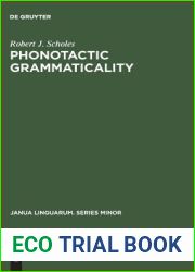 Phonotactic Grammaticality (Janua Linguarum. Series Minor)