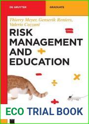 Risk Management and Education (De Gruyter Textbook)