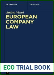 European Company Law (De Gruyter Studium)