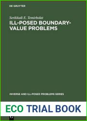 Ill-Posed Boundary-Value Problems (Inverse and Ill-Posed Problems)