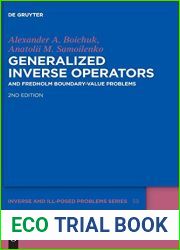 Generalized Inverse Operators: And Fredholm Boundary-value Problems (Inverse and Ill-Posed Problems) (Inverse and Ill-Posed Problems, 59)