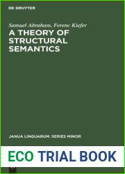 A Theory of Structural Semantics (Janua Linguarum. Series Minor)