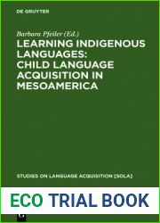Learning Indigenous Languages: Child Language Acquisition in Mesoamerica (Studies on Language Acquisition [Sola])