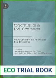 Corporatisation in Local Government: Context, Evidence and Perspectives from 19 Countries