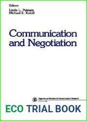 Communication and Negotiation (SAGE Series in Communication Research)