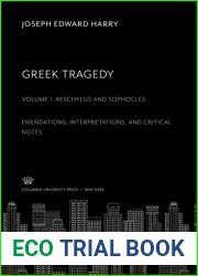 Greek Tragedy Volume One Aeschylus and Sophocles