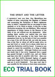 On The Spirit And The Letter