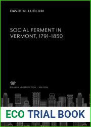 Social Ferment in Vermont 1791-1850
