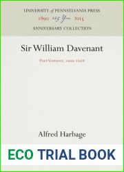 Sir William Davenant Poet Venturer 1606-1668