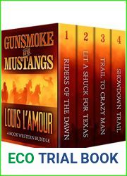 GUNSMOKE AND MUSTANGS: The Louis L|Amour 4 Book Western Bundle - Riders Of The Dawn , Lit A Shuck For Texas, Trail To Crazy Man, Showdown Trail