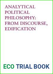 Analytical Political Philosophy: From Discourse, Edification