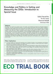 Knowledge and Politics in Setting and Measuring the SDGs