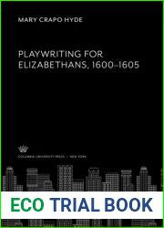 Playwriting for Elizabethans