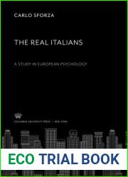 The Real Italians: a Study in European Psychology