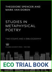 Studies in Metaphysical Poetry