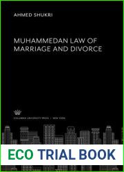 Muhammedan Law of Marriageand Divorce