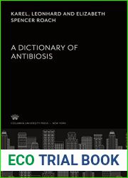 A Dictionary of Antibiosis