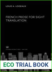 French Prose for Sight Translation