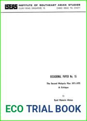 The Second Malaysia Plan 1971 - 1975: A Critique