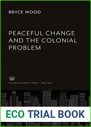 Peaceful Change and the Colonial Problem