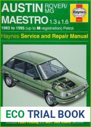 Haynes Austin MG Maestro 1.3 and 1.6 Service and Repair Manual