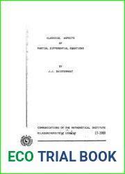 Classical aspects of partial differential equations