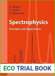 Spectrophysics: Principles And Applications