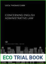 Concerning English Administrative Law