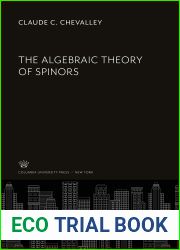 The Algebraic Theory of Spinors
