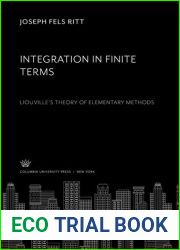 Integration in Finite Terms