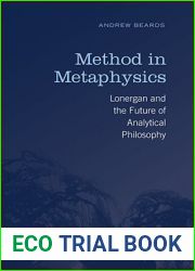 Method In Metaphysics: Lonergan and the Future of Analytical Philosophy