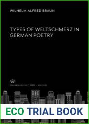 Types of Weltschmerz in German Poetry