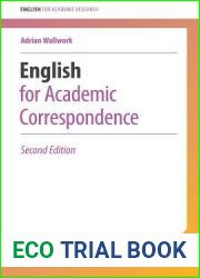 English for Academic Correspondence (English for Academic Research)