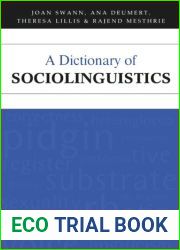 A Dictionary of Sociolinguistics