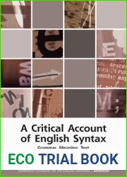 A Critical Account of English Syntax: Grammar, Meaning, Text (Edinburgh Textbooks on the English Language - Advanced)