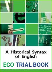 A Historical Syntax of English (Edinburgh Textbooks on the English Language EUP)