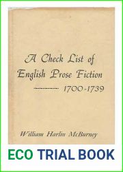 A check list of English prose fiction, 1700-1739