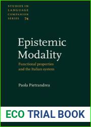 Epistemic Modality (Studies in Language Companion Series)