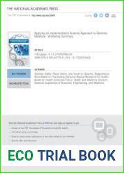 Applying an Implementation Science Approach to Genomic Medicine: Workshop Summary
