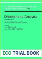 Diophantine Analysis: Proceedings at the Number Theory Section of the 1985 Australian Mathematical Society Convention (London Mathematical Society Lecture Note Series, Series Number 109)