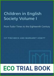 Children in English Society Volume I