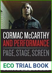 Cormac McCarthy and Performance: Page, Stage, Screen