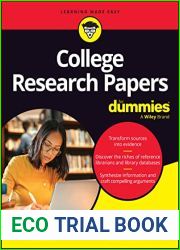 College Research Papers For Dummies (For Dummies (Career Education))