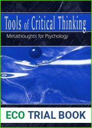 Tools Of Critical Thinking: Metathoughts For Psychology
