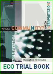 Whose Community? Which Interpretation?: Philosophical Hermeneutics for the Church