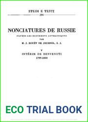 Nonciatures de Russie . Interim de Benvenuti