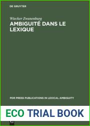 Ambiguite dans le lexique