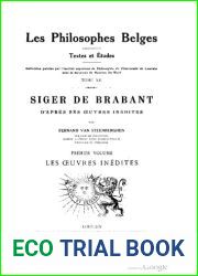 Siger de Brabant d|apres ses oeuvres inedites
